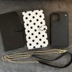 Kate Spade iPhone 12 / 12 Pro Convertible Crossbody Folio Cases Set